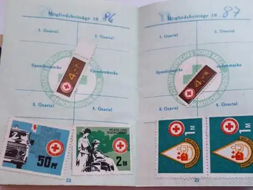 DDR DRK Deutsches Rotes Kreuz Mitgliedsbuch