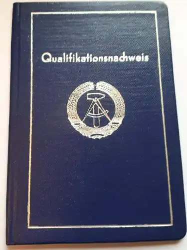 DDR Qualifikationsnachweis 1958