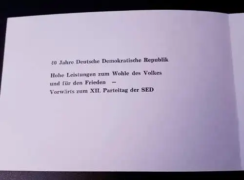 40 Jahre DDR Einladung Abrechnungsveranstaltung