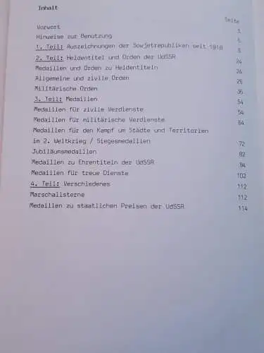 Sowjetische Auszeichnungen Dietrich Herfurth Ausgabe 1993