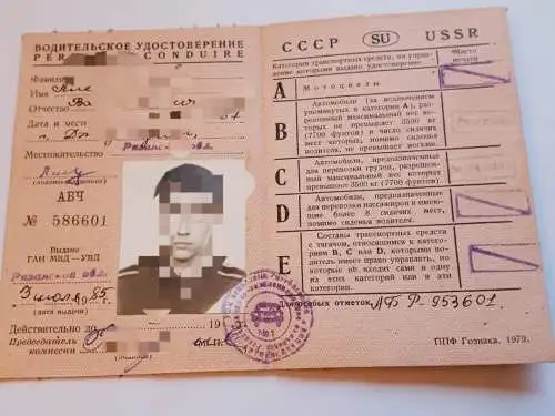 Sowjetischer Führerschein