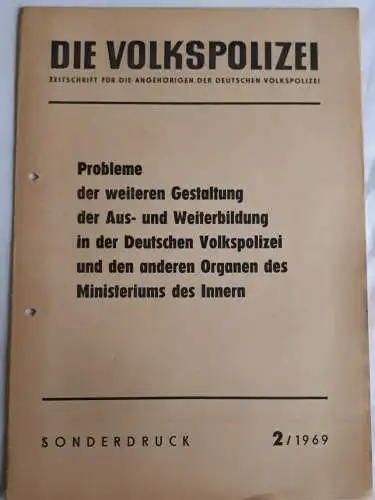 Die Volkspolizei Sonderdruck Nummer 2/1969