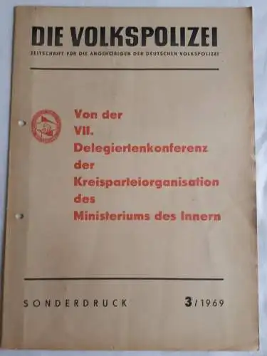 Die Volkspolizei Sonderdruck Nummer 3/1969