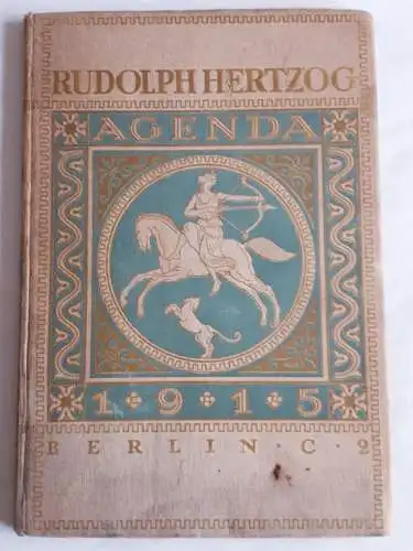 Agenda Rudolph Hertzog Textilwaren Berlin 1915