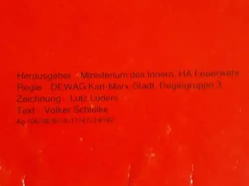 DDR Bildmappe Historische Löschfahrzeuge - 8 Reproduktionen nach Aquarellen von Lutz Lüders