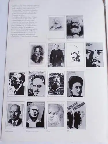 DDR Bildmappe Politische Plakate und Grafiken - Portraits von Arbeiterführern