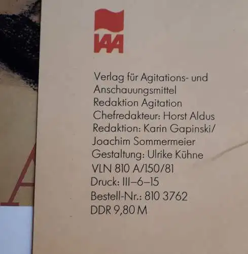 DDR Bildmappe Politische Plakate und Grafiken - Portraits von Arbeiterführern