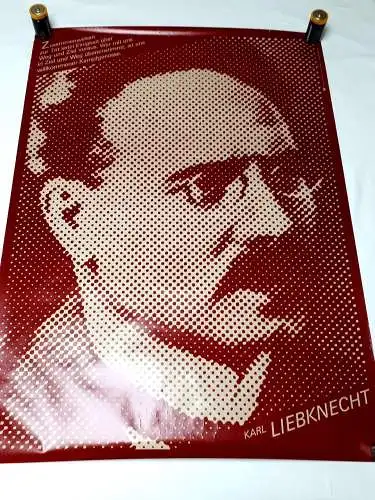 DDR Poster Plakat Karl Liebknecht