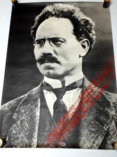 DDR Poster Plakat Karl Liebknecht Mitbegründer der KPD