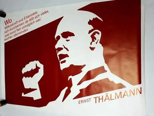 DDR Poster Plakat Ernst Thälmann