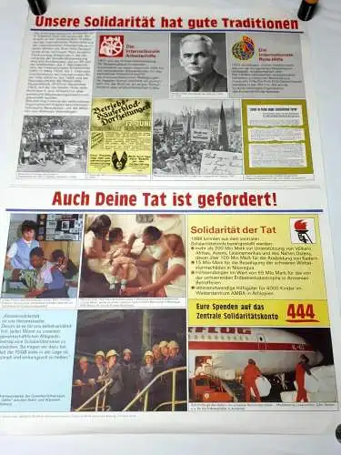 DDR Poster Plakat Unsere Solidarität hat gute Traditionen