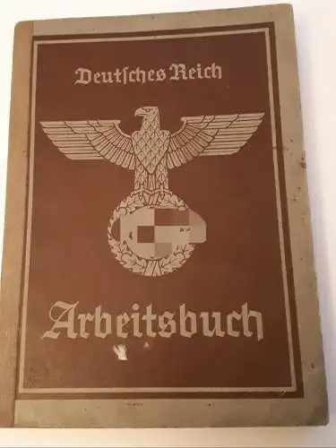 Deutsches Reich Arbeitsbuch Bereich Niederbarnim-Osthavelland