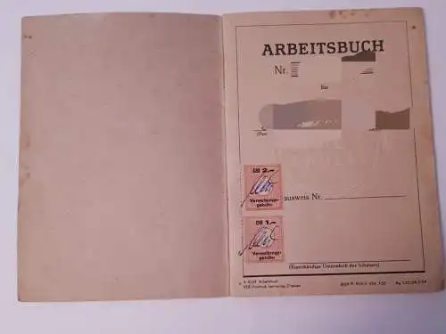 DDR Arbeitsbuch für eine Frau