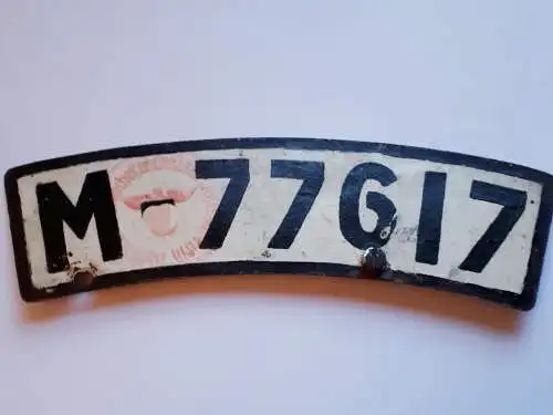 2.WK Kennzeichen Motorrad Nummernschild Mecklenburg 1934-1945