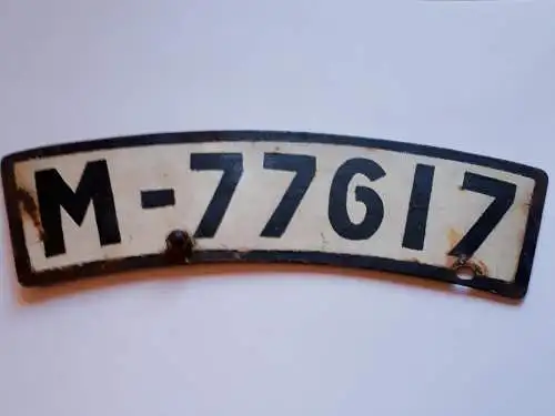 2.WK Kennzeichen Motorrad Nummernschild Mecklenburg 1934-1945