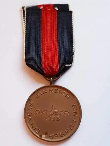 2.WK Anschlußmedaille Sudetenland 1.Oktober 1938