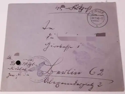 "Doppel S" Feldpost Brief Kielce - Berlin 1940