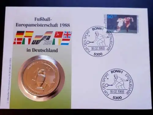 Numisbrief BRD Fußball Europameisterschaft 1988