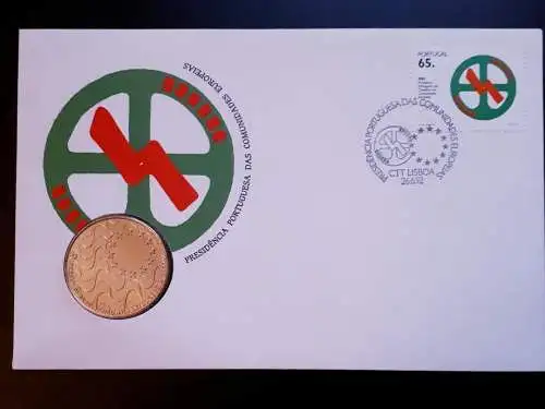 Numisbrief Portugal Presidencia Portuguesa das Comunidades Europeias