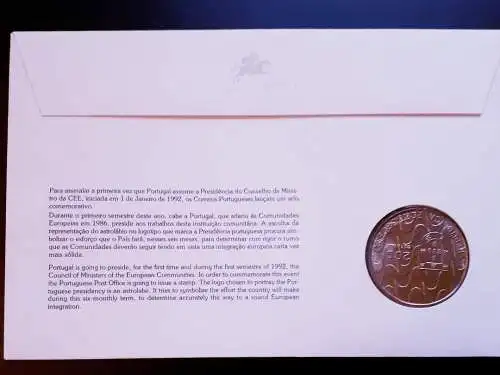 Numisbrief Portugal Presidencia Portuguesa das Comunidades Europeias