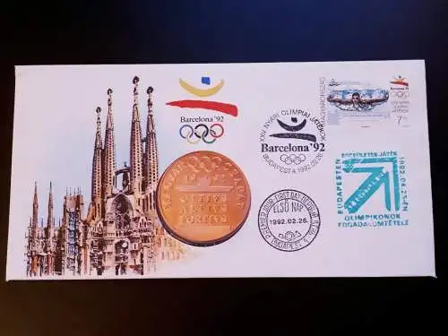 Numisbrief Ungarn Olympische Sommerspiele Barcelona 1992