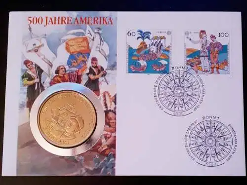 Numisbrief BRD 500 Jahre Amerika