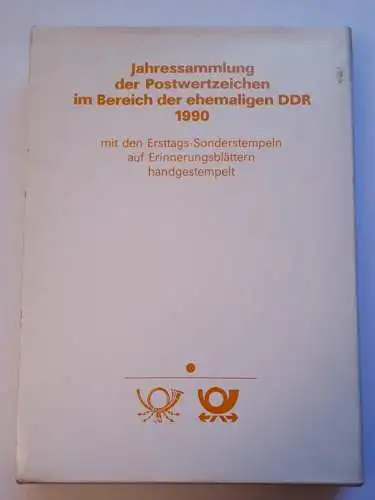 DDR Jahressammlung der Postwertzeichen der Deutschen Post 1990