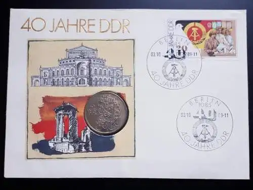 DDR Numisbrief 40 Jahre DDR