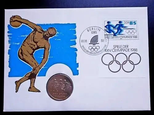 DDR Numisbrief Spiele der XXIV.Olympiade 1988