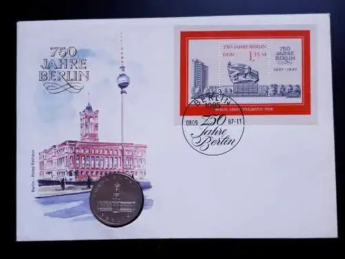 DDR Numisbrief 750 Jahre Berlin