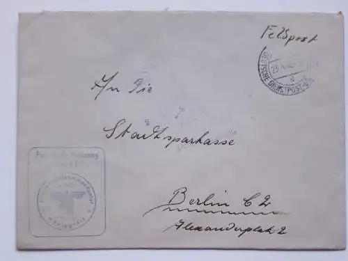 Feldpost Brief Königgrätz - Berlin 1940