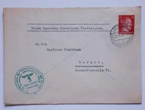 Brief Deutsche Dienstpost Niederlande Befehlshaber der SD Den Haag 1943