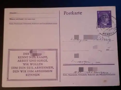 Deutsches Reich Ganzsache Postkarte