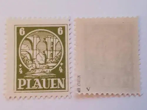 Deutsche Lokalausgabe Plauen 1945 Mi.Nr.2v 3v und 5y geprüft