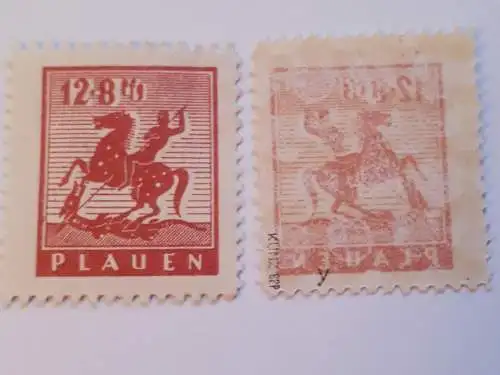 Deutsche Lokalausgabe Plauen 1945 Mi.Nr.2v 3v und 5y geprüft