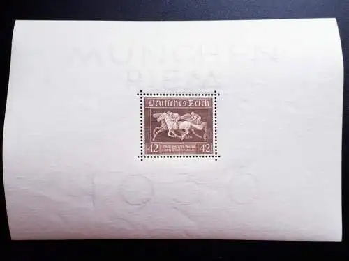 Deutsches Reich 1936 Blockausgabe Mi.Nr.4x Galopprennen postfrisch