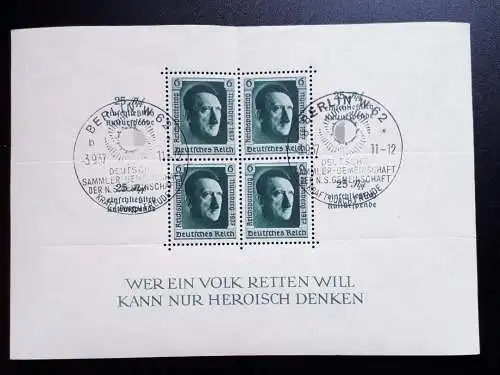 Deutsches Reich 1937 Block Mi. Nr. 9 gummiert mit Falz