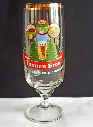 Bierglas Tannenbräu VEB Brauereien Hildburghausen