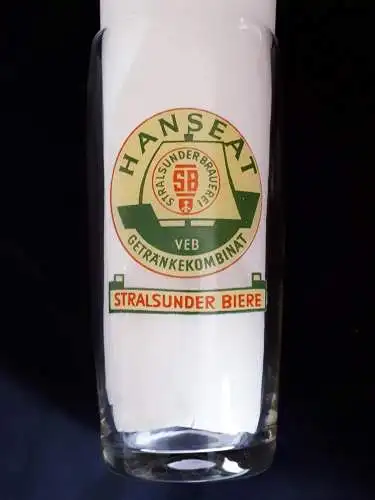 Bierglas Hanseat Stralsunder Brauerei VEB Getränkekombinat