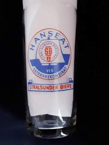 Bierglas Hanseat Stralsunder Brauerei VEB Getränkekombinat