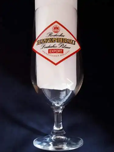 Bierglas Rostocker Hafenbräu Export VEB Rostocker Brauerei