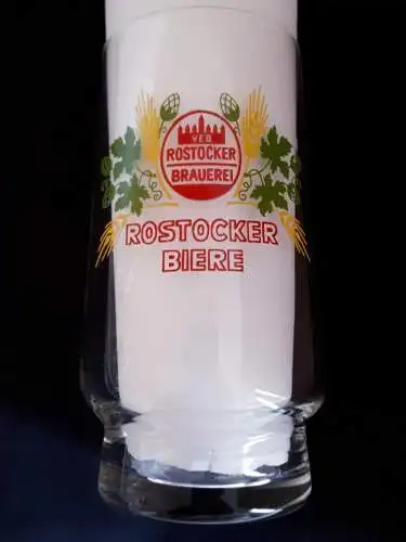 Bierglas VEB Rostocker Brauerei Rostocker Biere