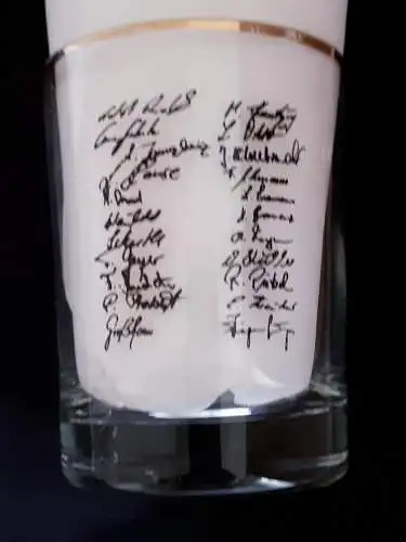 Trinkglas FC Vorwärts Frankfurt Oder mit Goldrand