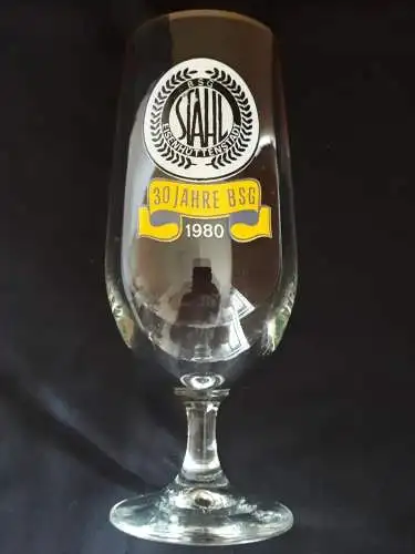 Bierglas BSG Stahl Eisenhüttenstadt 30 Jahre BSG 1980