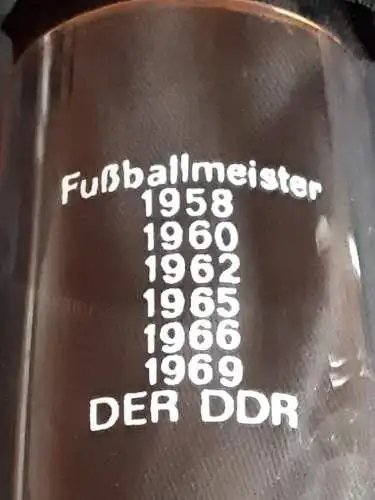 Bierglas FC Vorwärts Frankfurt/Oder Fußballmeister der DDR