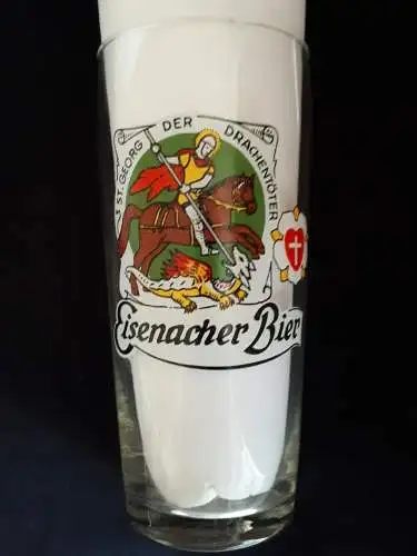 Bierglas Eisenacher Bier - St.Georg der Drachentöter