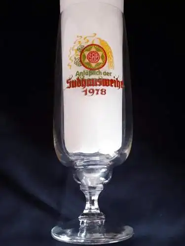 Bierglas Sternquell Brauerei Plauen Sudhausweihe 1978