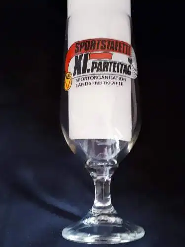 Bierglas ASV Sportstafette XI.Parteitag Sportorganisation Landstreitkräfte