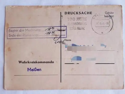DDR Aufforderung zur Musterung September 1963