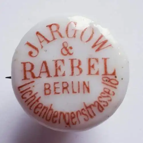 Bügelverschluß Porzellan Jargow und Raebel Berlin